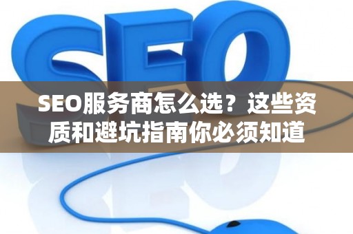 SEO服务商怎么选？这些资质和避坑指南你必须知道